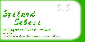 szilard sebesi business card