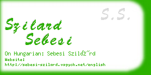 szilard sebesi business card